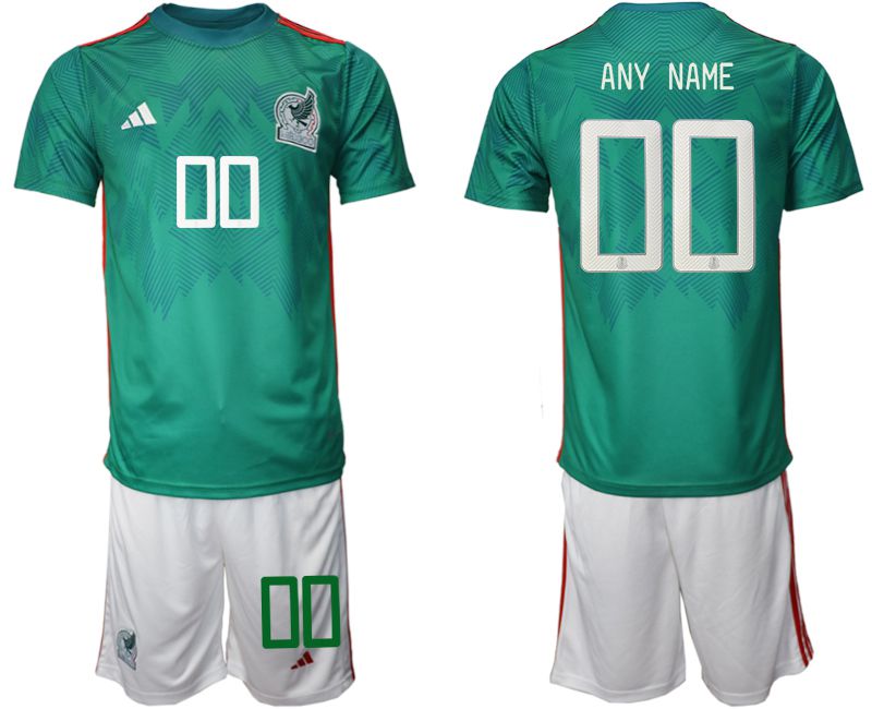 Cheap Men 2022 World Cup National Team Mexico home green customized Soccer Jersey